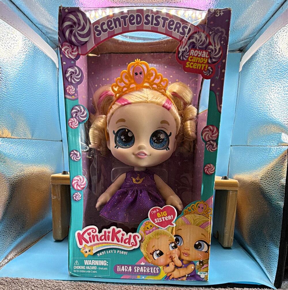 Kindi Kids Scented Sisters Tiara Sparkles 10in Doll, Scented Clothes. New in box